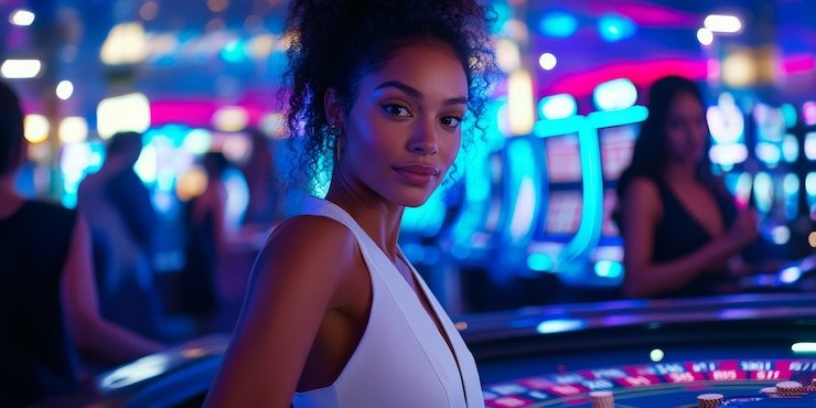 Pengguna menikmati permainan slot online interaktif dengan tampilan modern